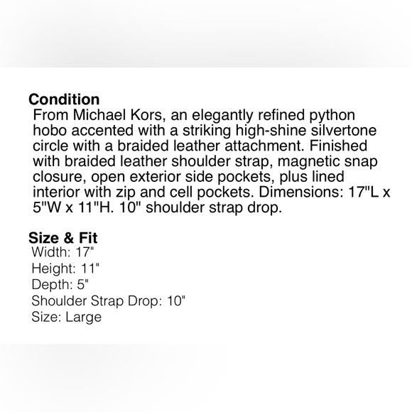 Genuine Michael Kors Python Bag in Oxblood—receipt on request (authentic) - Picture 6 of 9